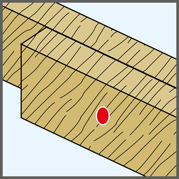 Viga de madera contra madera