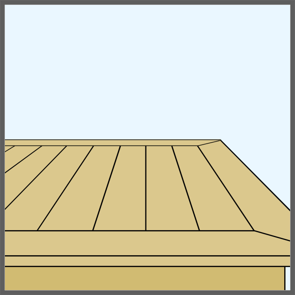 Para montaje de tabla de terraza